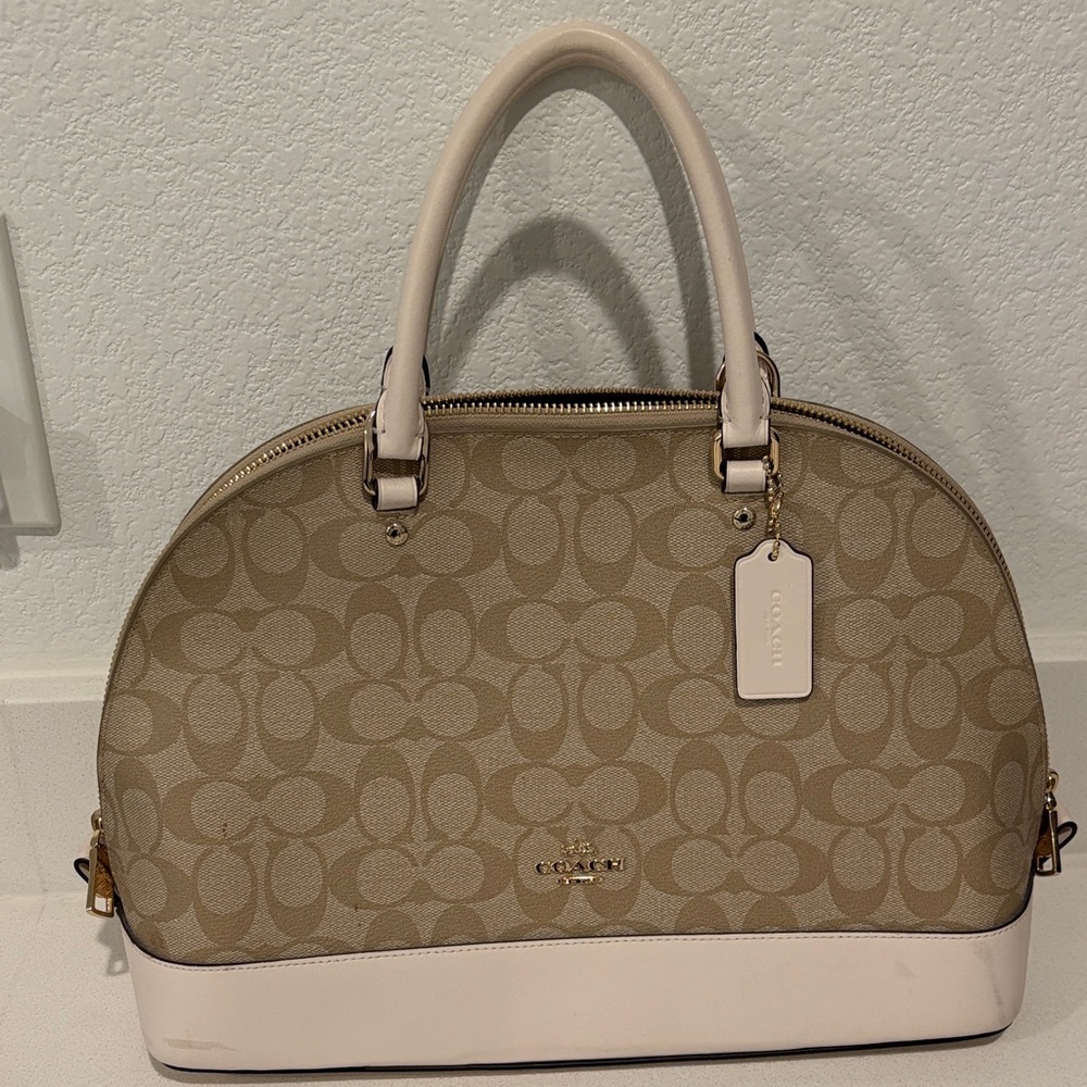 Coach Signature Dome Satchel in Khaki